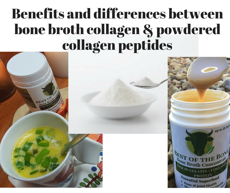 Bone Broth Gelatin and Powdered Collagen Hydrolysate: Benefits?  And is there a difference?