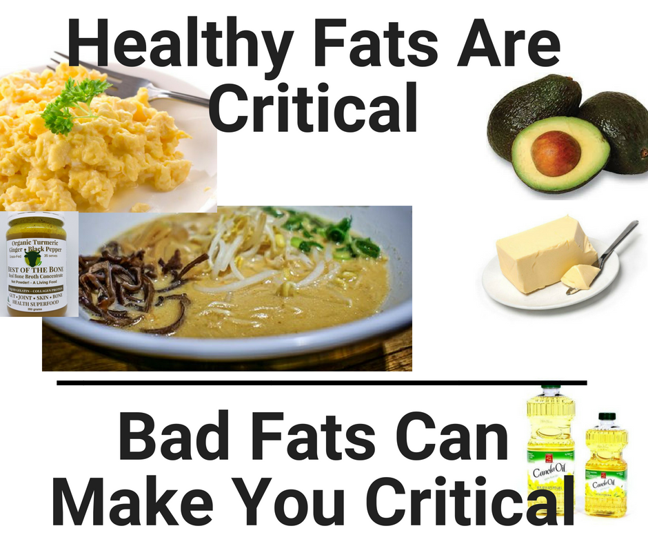 Healthy Fats Are Critical - Bad Fats Can Make You Critical (condition)